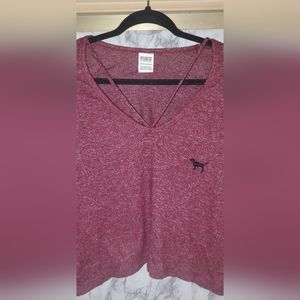 Victoria's Secret PINK Burgundy marbled shirt